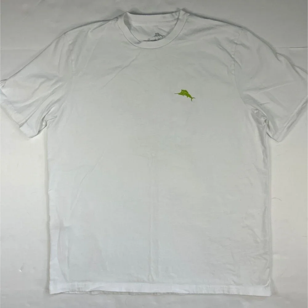 Tommy Bahama T-Shirt Men's Medium SS White Pickleball Thrist Place Champ
